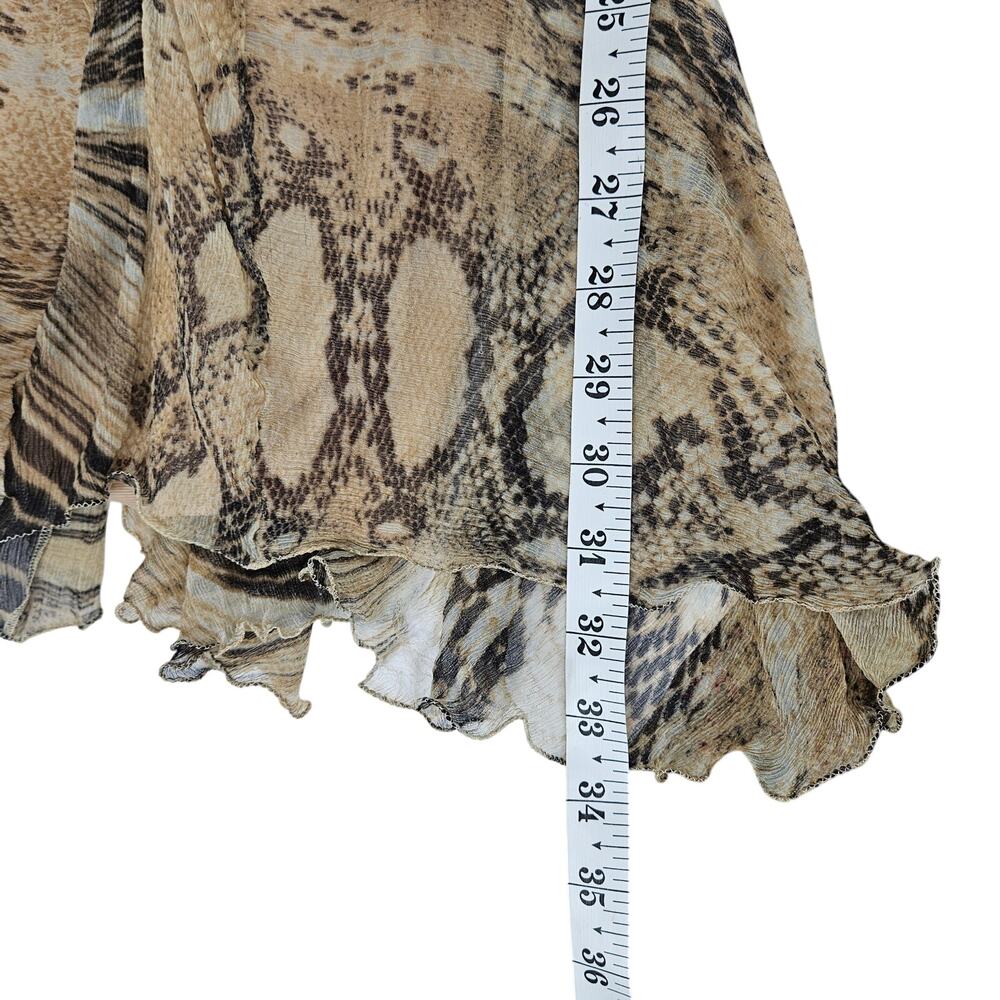 Y2k Just Cavalli Silk Snakeskin Print Mini Dress Keyhole - Size 42 (Small) - Picture 8 of 9